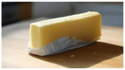 butter in an open wrapper