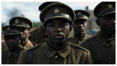 Black South African servicemen in non-combat roles during World War I