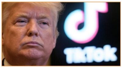Trump with AI logo