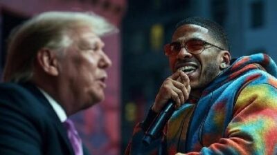 Nelly performing for Trump - via Grok AI