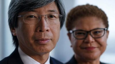 Dr. Patrick Soon-Shiong and LA Mayor Karen Bass
