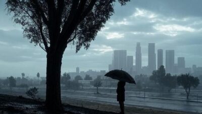 Rain in Los Angeles - via Grok AI