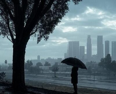 Rain in Los Angeles - via Grok AI