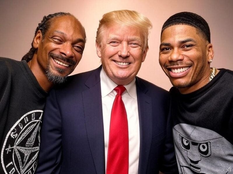 Snoop Dogg Donald Trump Nelly - via Grok AI
