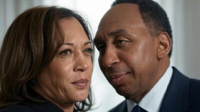 Stephen A Smith and Kamala Harris - via Grok