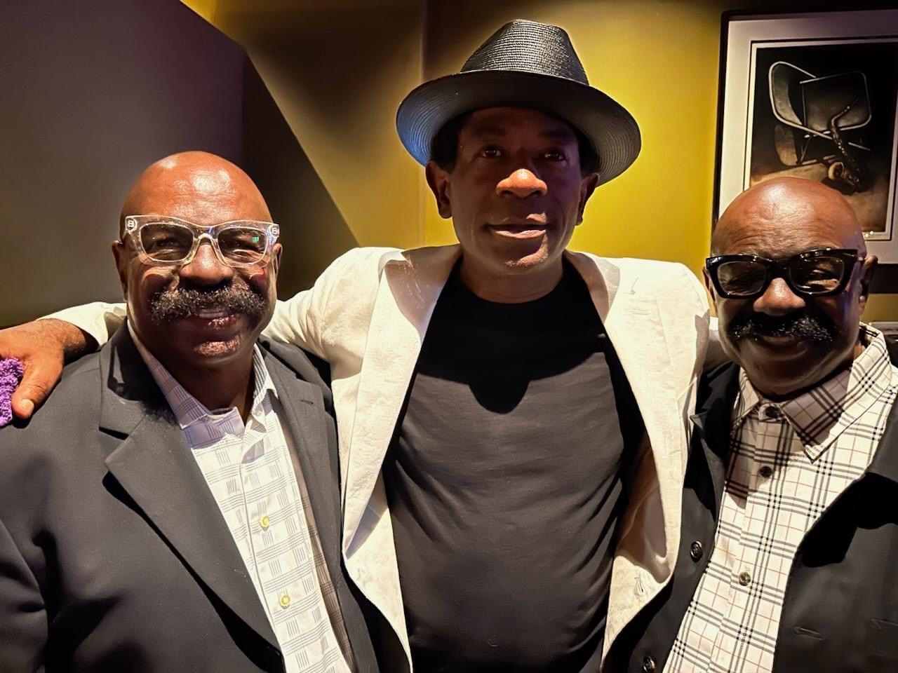 Aaron Akins (center) and Walter and Wallace Scott (The Whispers).