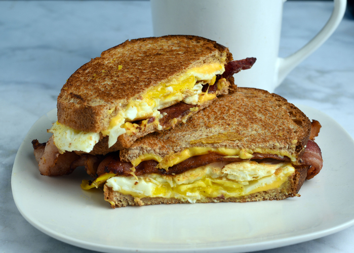 Bacon, Egg, and Cheese Breakfast Sandwich