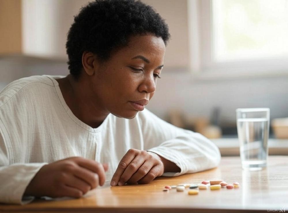 African American female and her meds - via Grok AI