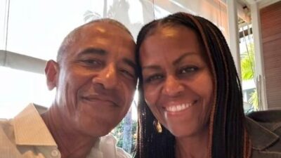 Barack and Michelle Obama - Valentin's Day 2025 - via X