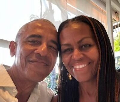 Barack and Michelle Obama - Valentin's Day 2025 - via X