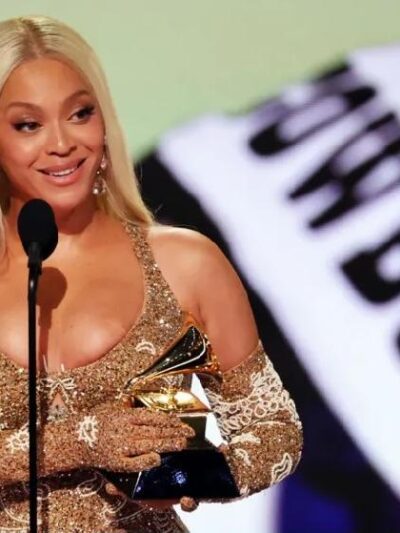Beyonce Grammy for Album of the Year - NARAS/Getty