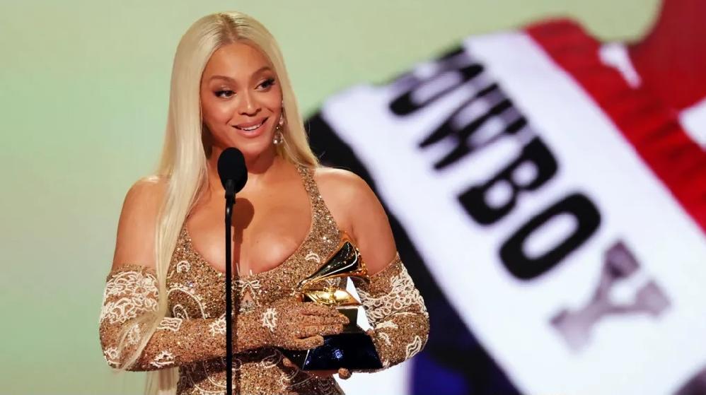 Beyonce Grammy for Album of the Year - NARAS/Getty