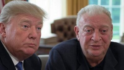 Donald Trump and Rodney Dangerfield in Oval Office - via Grok AI