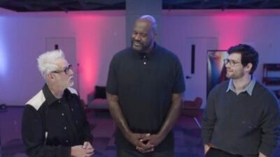 James Gunn Shaq David Corenswet - via X screenshot