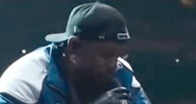 Kendrick Lamar performing at 2025 Super Bowl HalfTime show