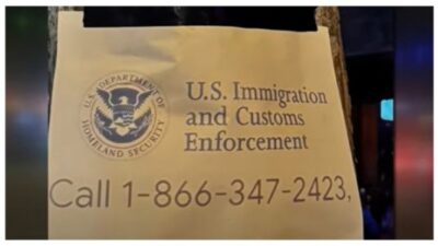 fake ICE signs
