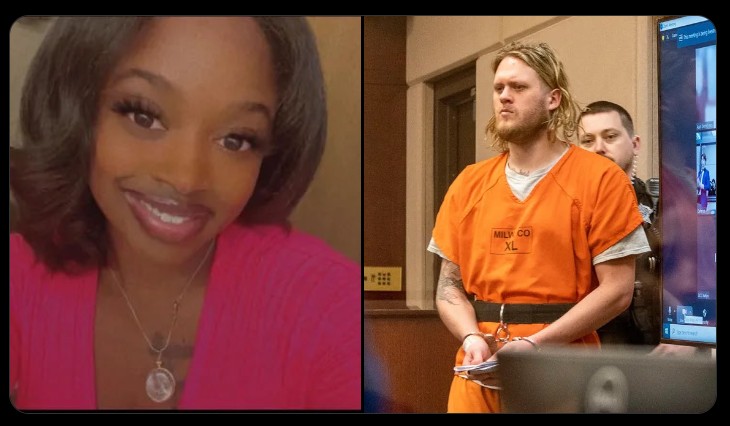 Sade Robinson and Maxwell Anderson in court