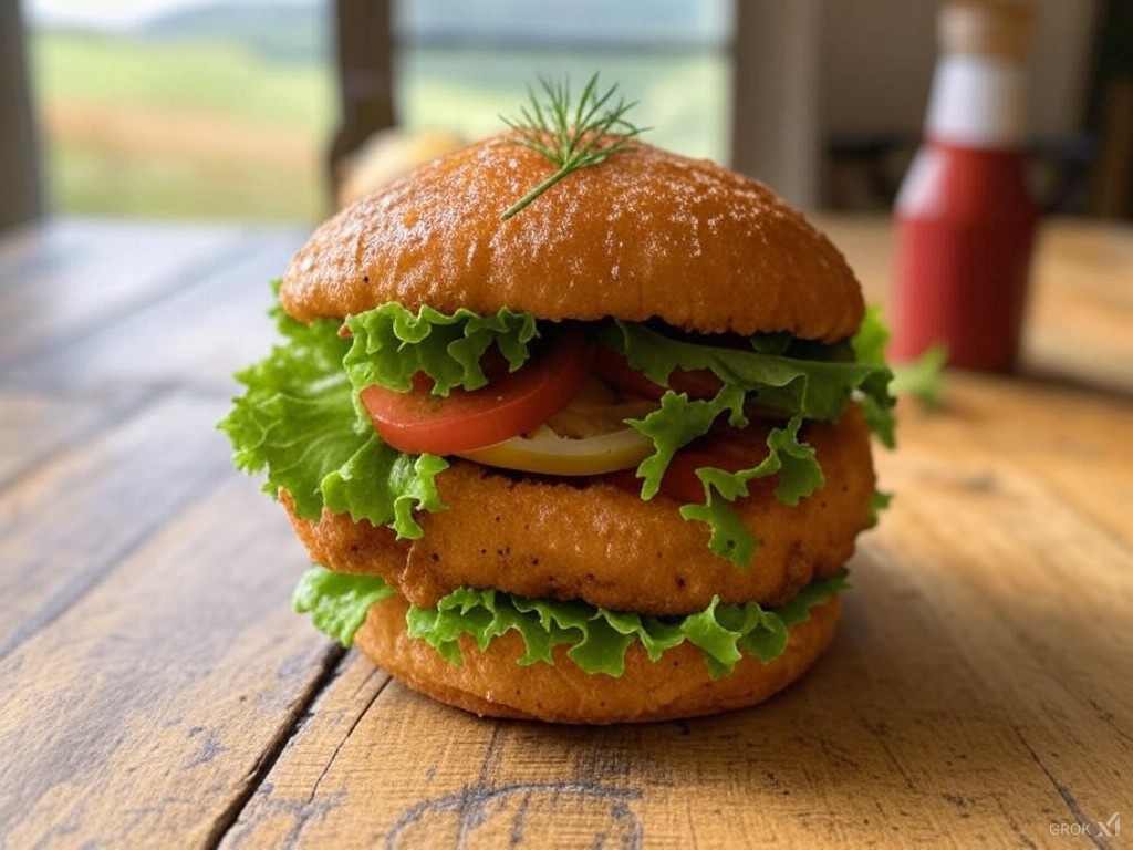 fried salmon burgers