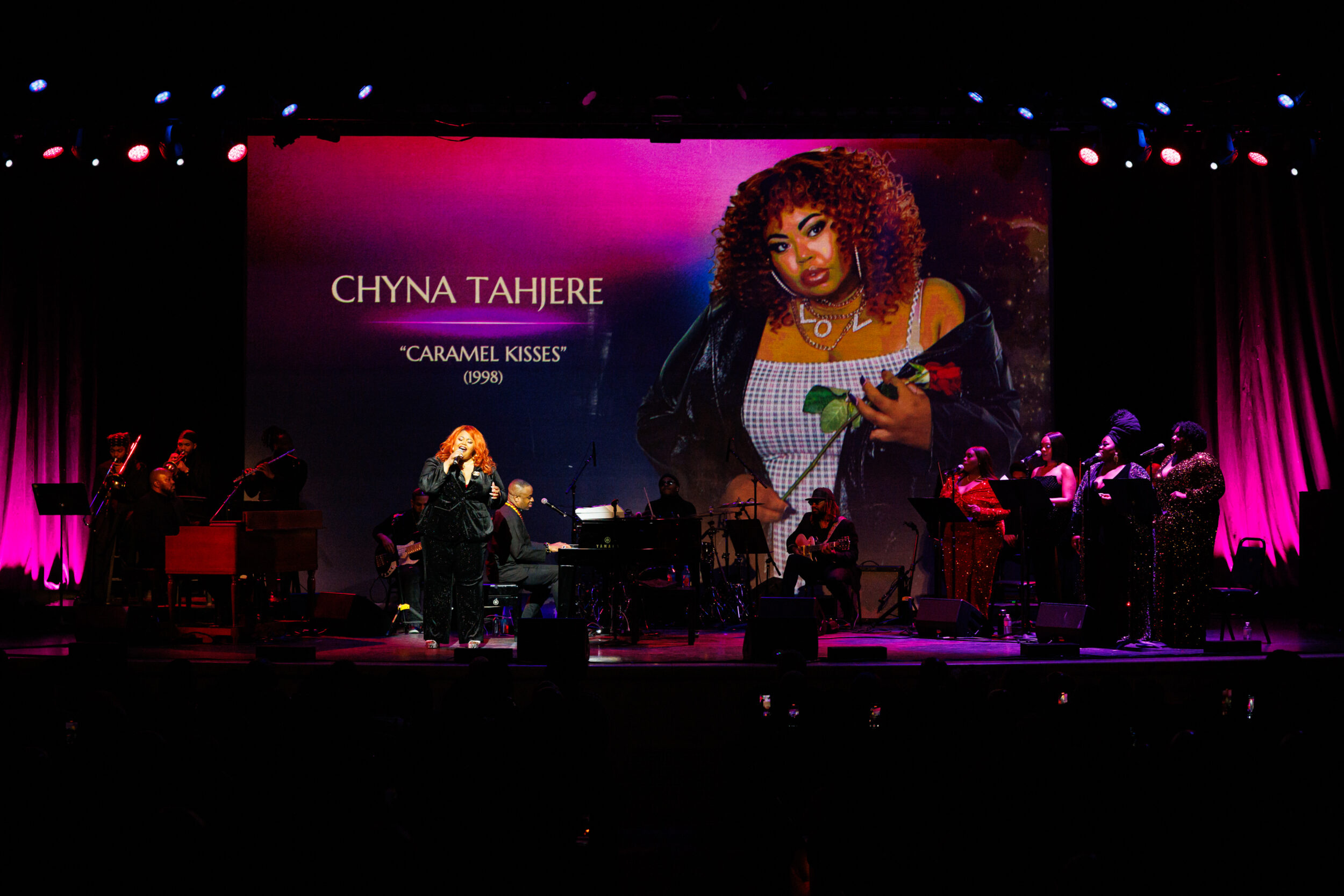 The Town Hall Presents &lsquo;Keeping The Faith: Celebrating 30 Years of Music and Entertainment with Singer/Songwriter Faith Evans.&rsquo; Vocalist Chyna Tahjere Griffin sings &ldquo;Caramel Kisses&rdquo; in tribute to her mother, Faith Evans. (Photo Credit: Sachyn Mital)