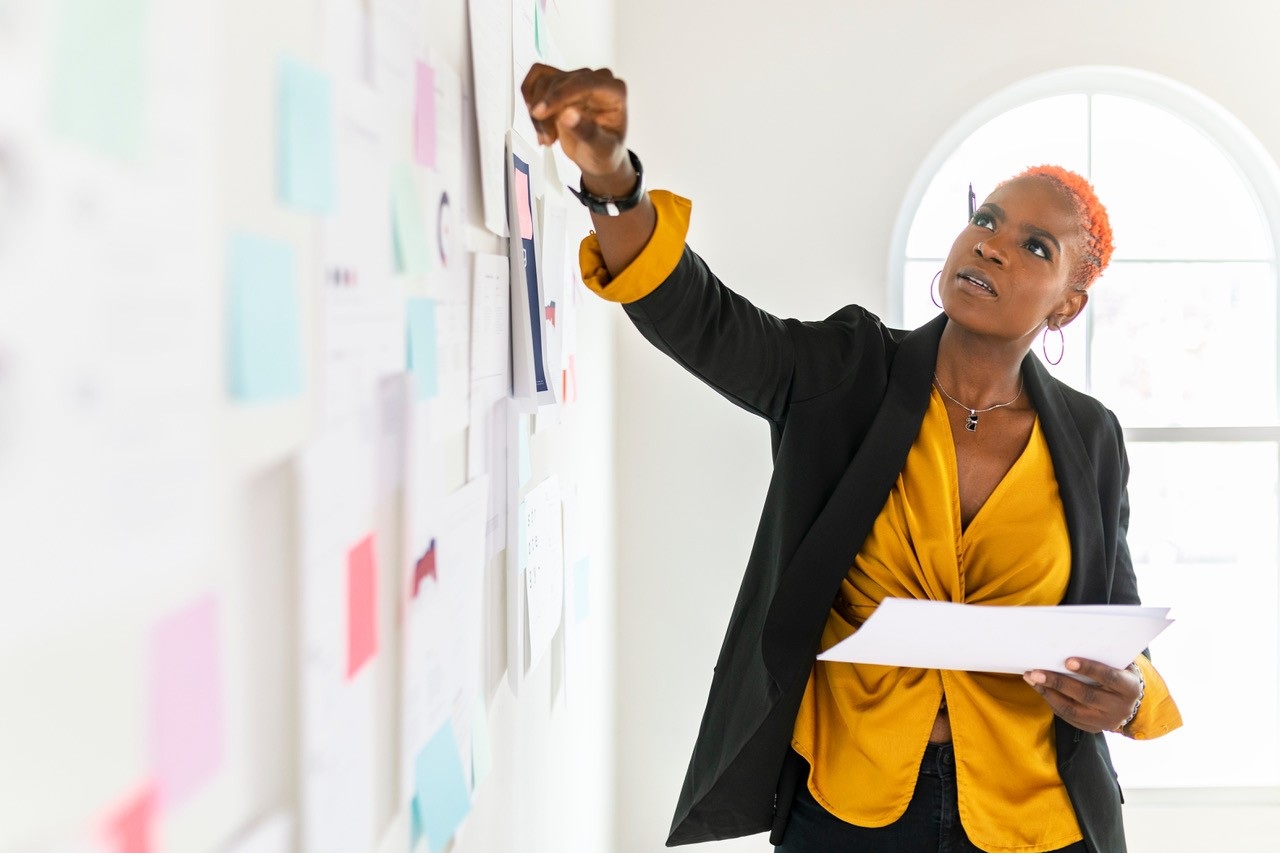 Black woman doing presentation