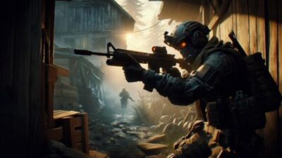 Call of Duty (warrior with automatic weapon)