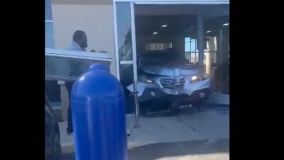 CarMax car crashing into store