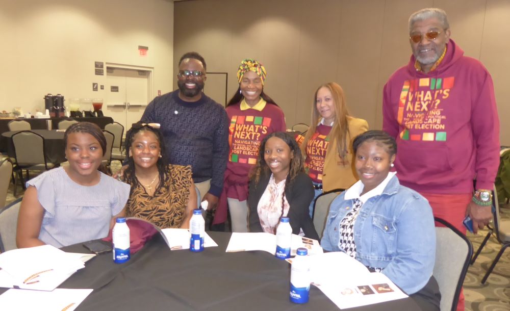 (Seated) Iyanna Snaer, Skylap Washington, Brian Fletcher and Cierra Weaver. (Standing) Jarrod D. Benjamin, Ph.D., Ms. Gladys Jackson, Tajauta Ortega and Dr. Anthony Asadullah Samad: Photo Credit, Ricky Richardson