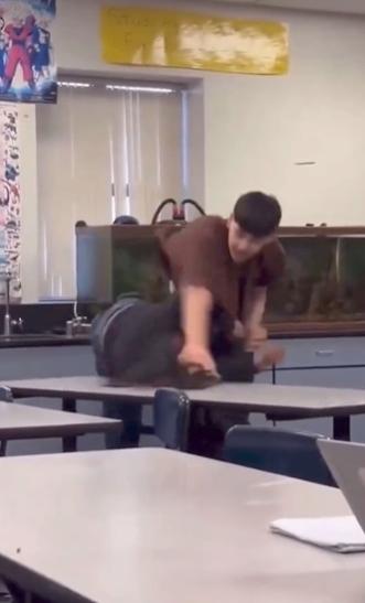 Jehue Middle School - white male slams black female4