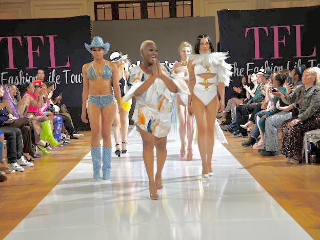 Melody Trice taking a final walk with models waering her Melody's Closet clothing brand at The Fashion Life show during L.A. Fashion Week (Photo credit: Johnny Jones).