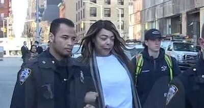 Wendy Williams being escorted to hospital by NYPD - via screenshot