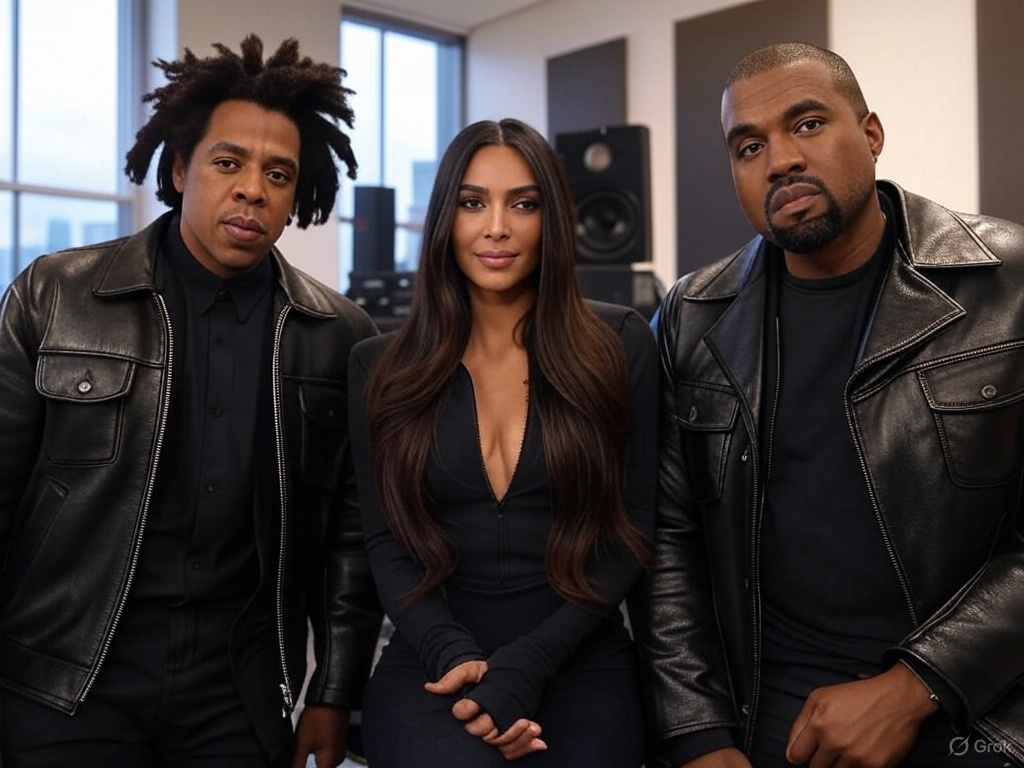 AI-generated JAY-Z, Kim Kardashian, Kanye West