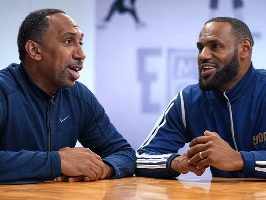 Stephen A. Smith, LeBron James - AI generated