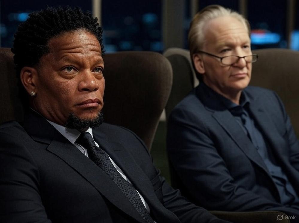 DL Hughley and Bill Maher - via Grok AI