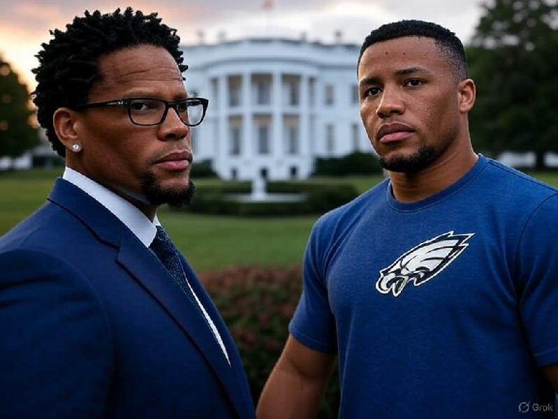 DL Hughley and Saquan Barkley - via Grok AI