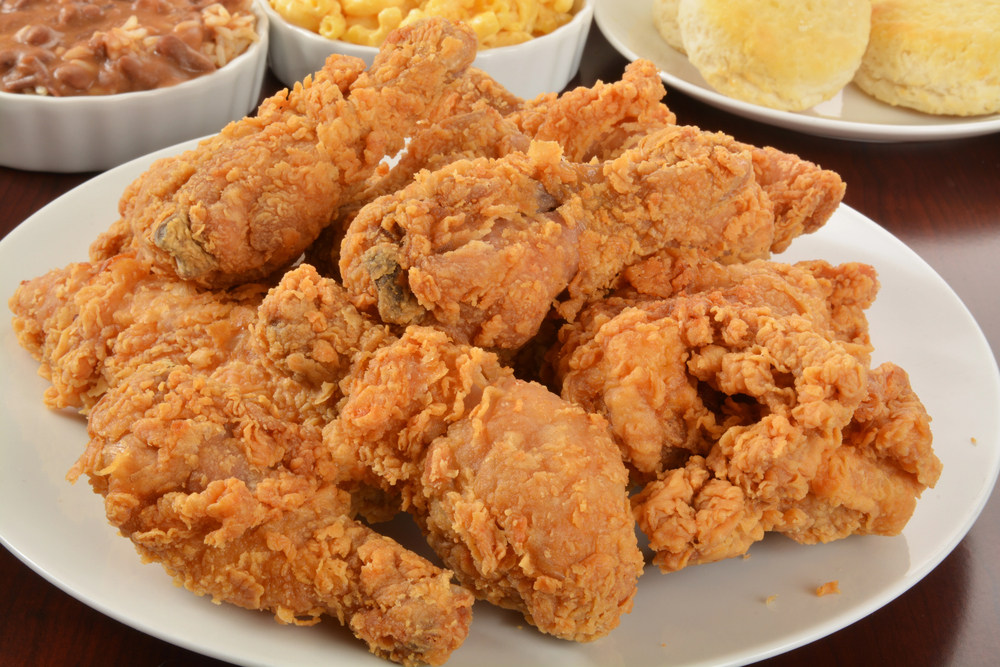 Plate of fried chicken