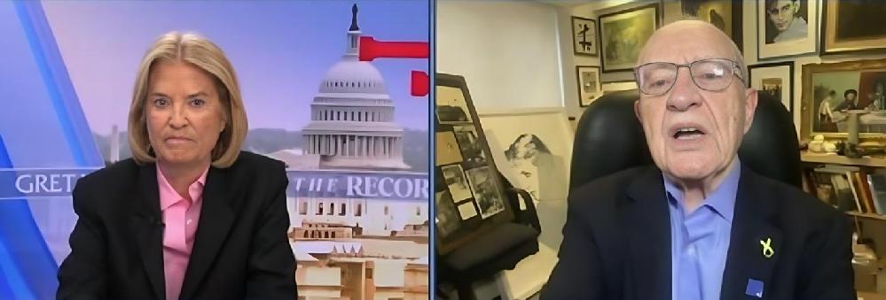 Dershowitz Talks Trump, Central Park Five, Defamation Case // Greta Van Susteren and Alan Dershowitz - via Newsmax screenshot