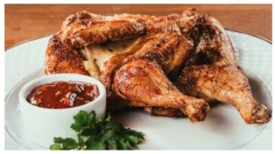 chicken on a platter