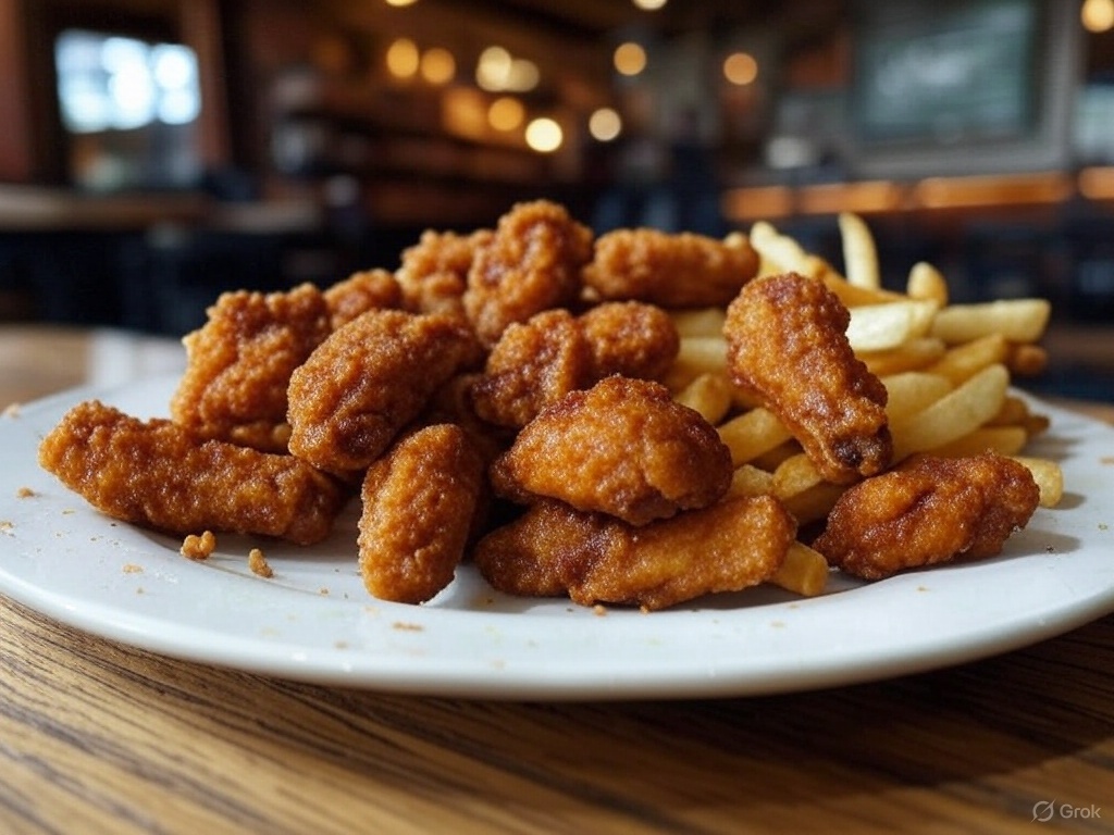 a platter of hot wings