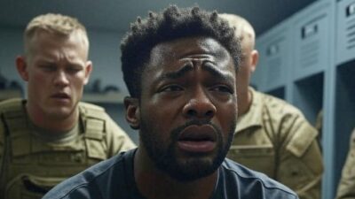 Black Navy Seal being racially tormented by White Navy Seals - via Grok AI