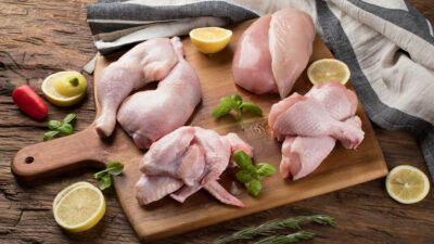 Raw chicken