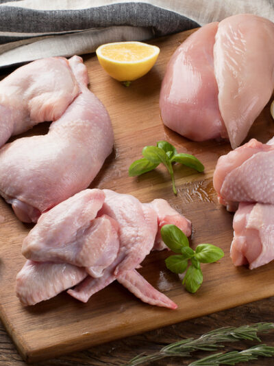 Raw chicken
