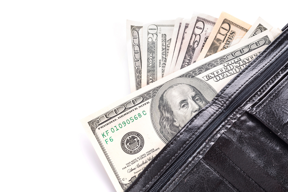 cash in wallet