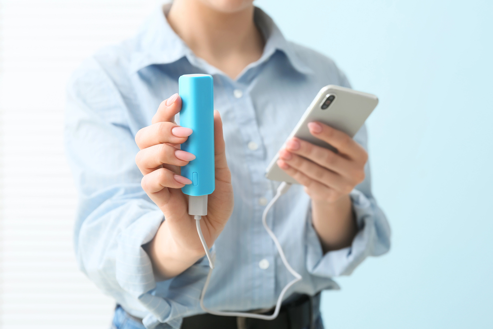 smartphone with power bank