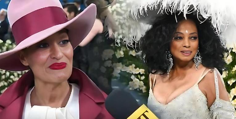 Diana Ross Shines at Met Gala 2025 in Stunning Family Gown // Tracee Ellis Ross and Diana Ross at Met Gala - screenshot