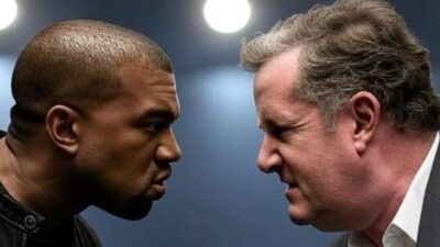 Kanye West and Piers Morgan - via Grok AI