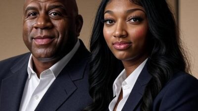 Magic Johnson and Angel Reese - via Grok AI