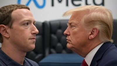 Mark Zuckerberg and Donald Trump - via Grok AI
