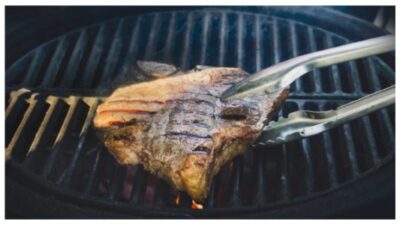 Steak on the grill