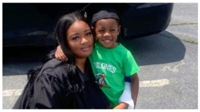 Adriana Smith and her son