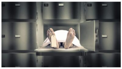 Dead man in the morgue